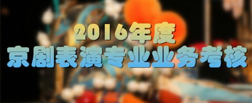 黄片超级污国家京剧院2016年度京剧表演专业业务考...